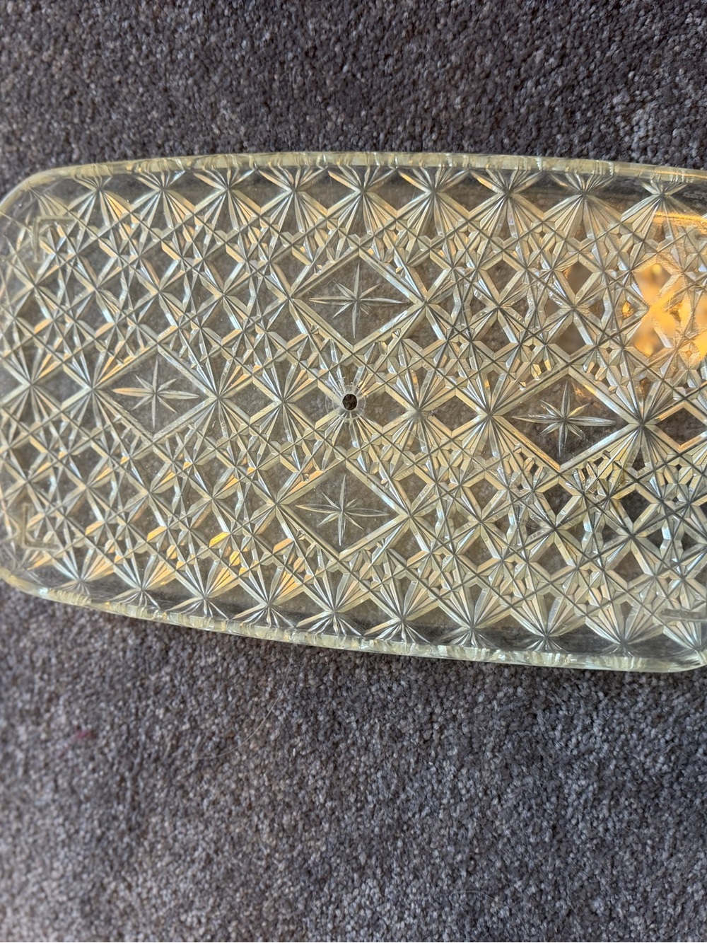 Cut plastic Oval clear Serving Tray